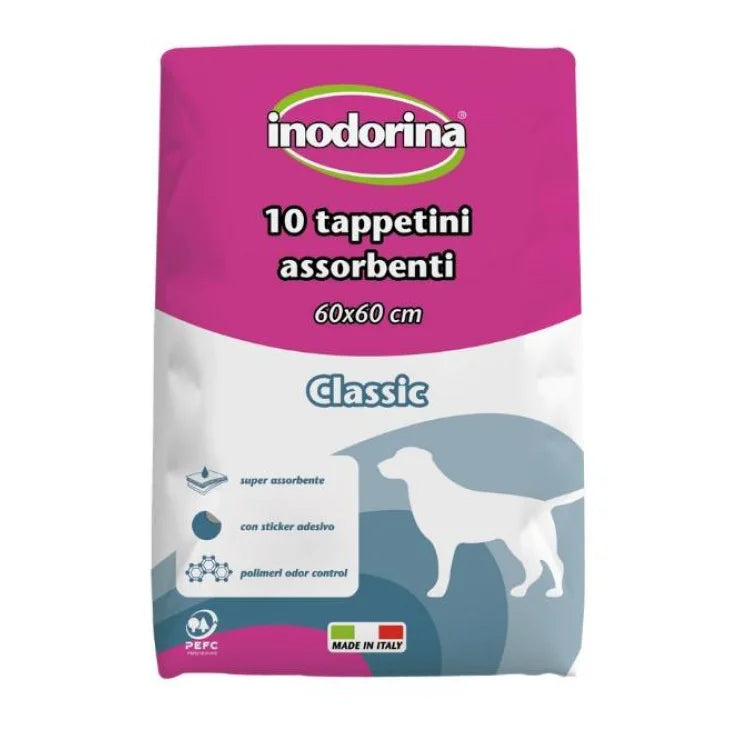 Tappetini Igienici Neutri per Cani Inodorina 60x60 10 Pz