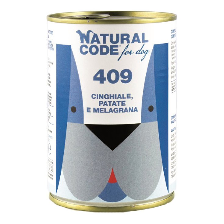 Natural Code Lattina Cane Adulto Cinghiale Patate e Melagrana 400 gr
