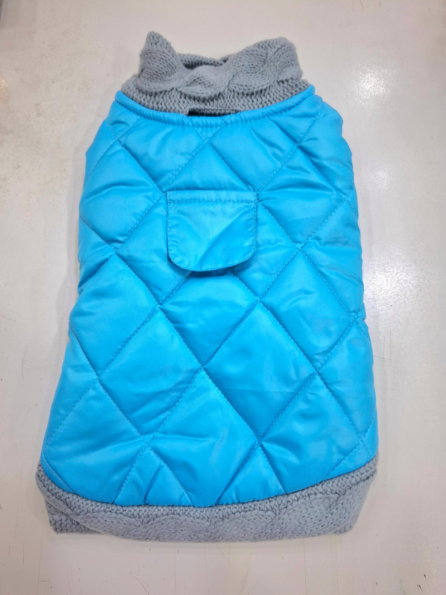 Giubbotto Imbottito Turchese per Cani Croci Tg 25
