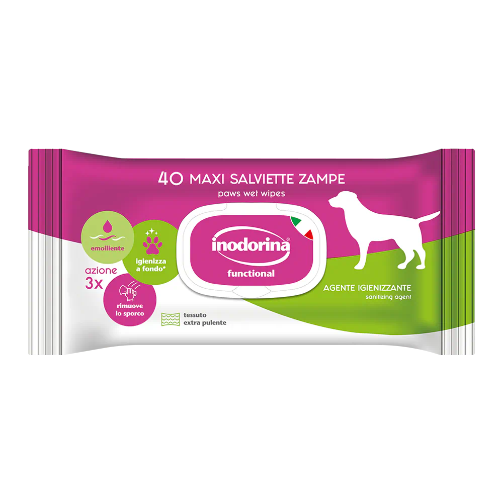 Salviette Detergenti Functional Igiene Profonda Zampe - 40 Pz