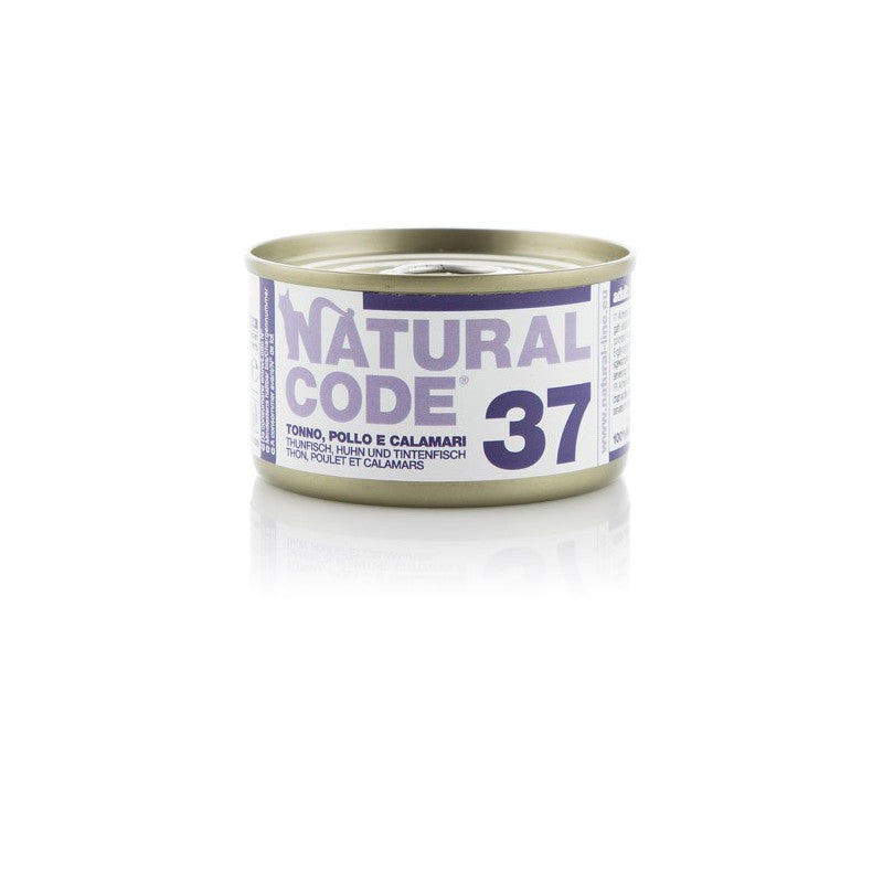 Natural Code gatto 37 Tonno Pollo e Calamari Jelly 85 gr