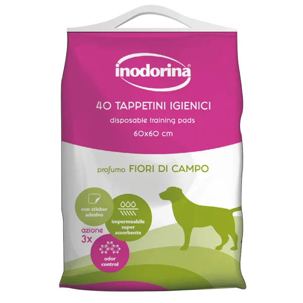 Tappetini Igienici Fiori di Campo per Cani Inodorina 60x60 40 Pz