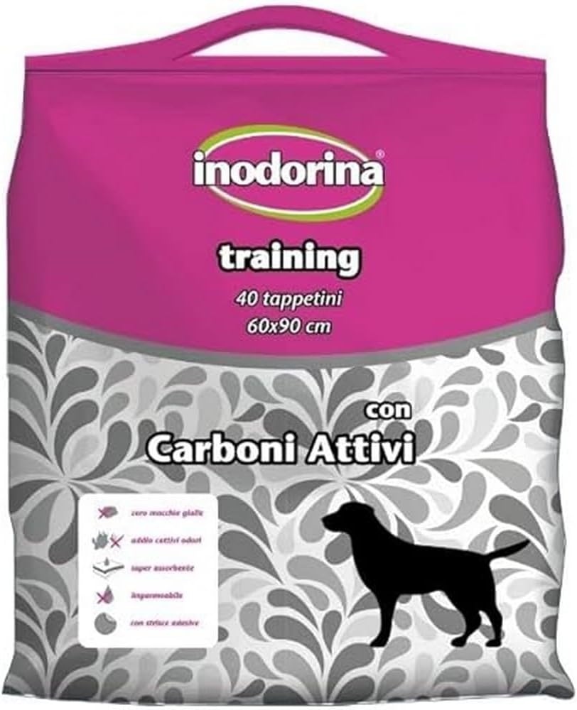 Tappetini Igienici Carboni Attivi per Cani Inodorina 60x90 40 Pz