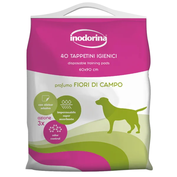 Tappetini Igienici Fiori di Campo per Cani Inodorina 60x90 40 Pz