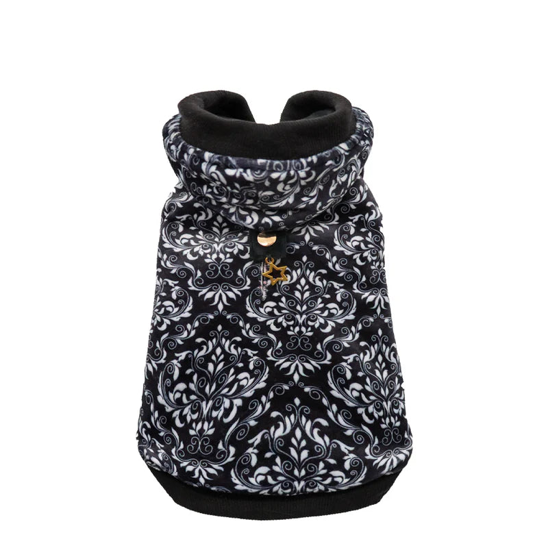Felpa per Cane Damask con Charm Gioiello Croci Tg 25 XS