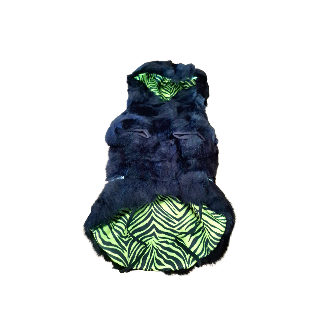 Giubbotto Pelliccia Ecologica Luxy Croci Tg 25