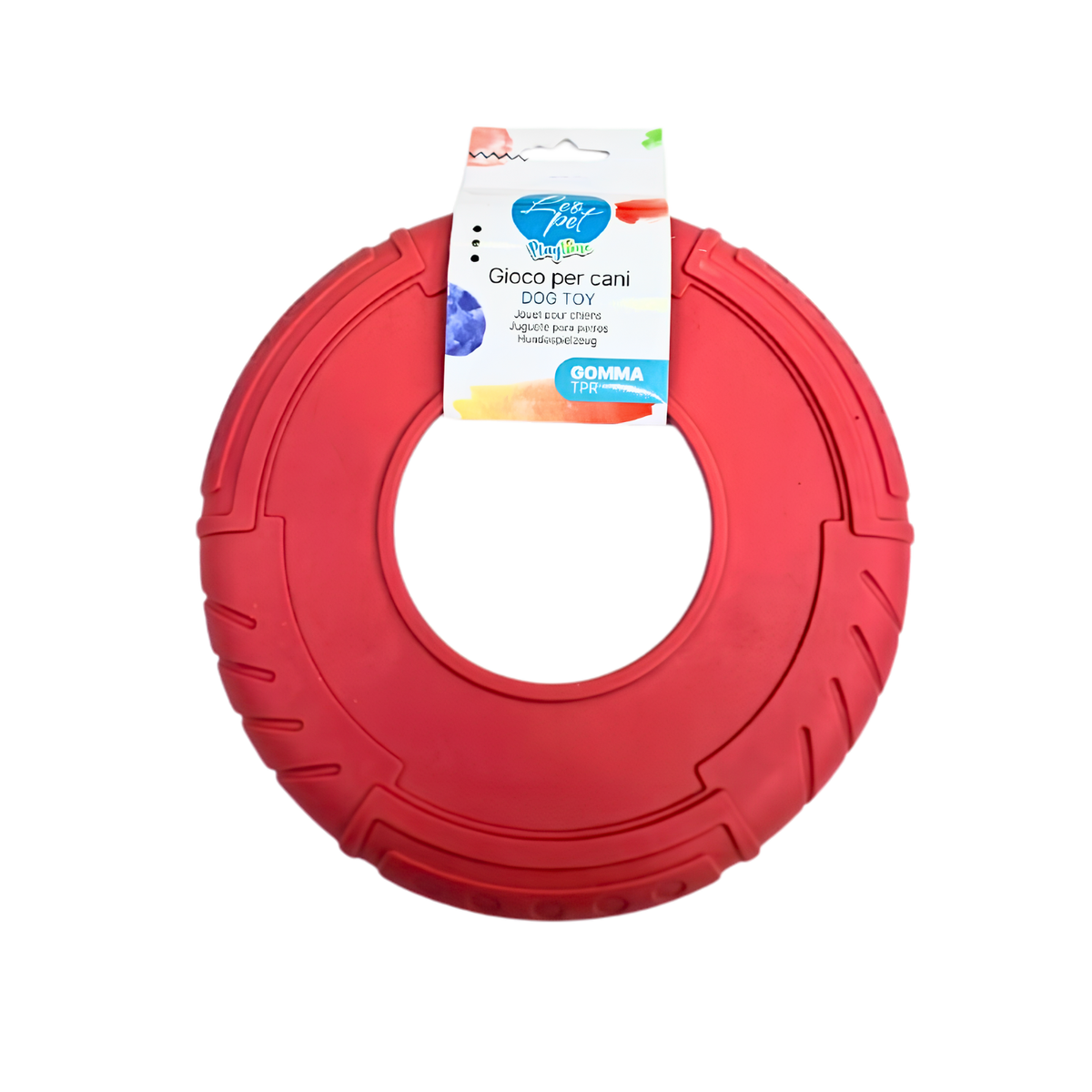 Leopet Flying Ring in Gomma per Cani – Colori Assortiti, 23 cm