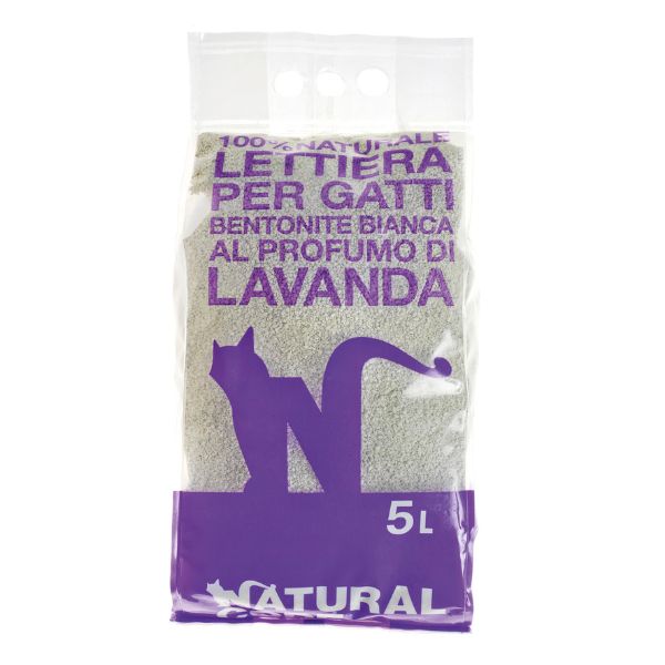 Lettiera Bentonite Agglomerante Lavanda Natural Code 5 Lt