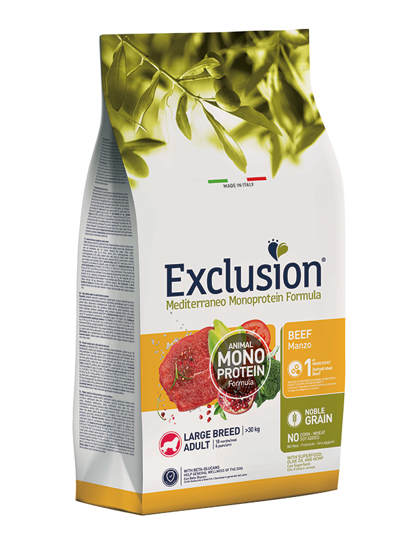 Exclusion Dog Adult Large Manzo 12 Kg