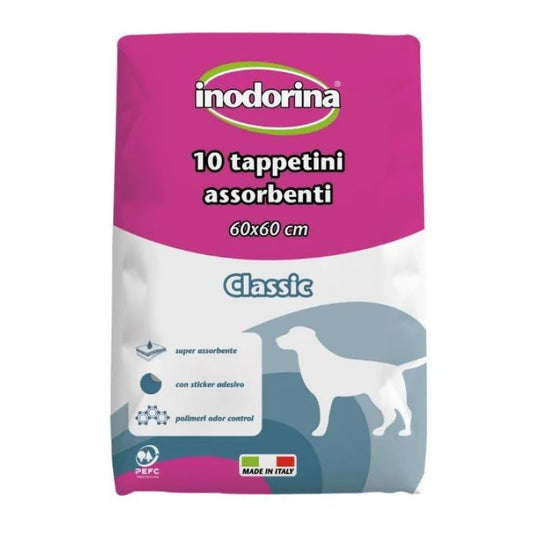 Tappetini Igienici Neutri per Cani Inodorina 60x60 10 Pz