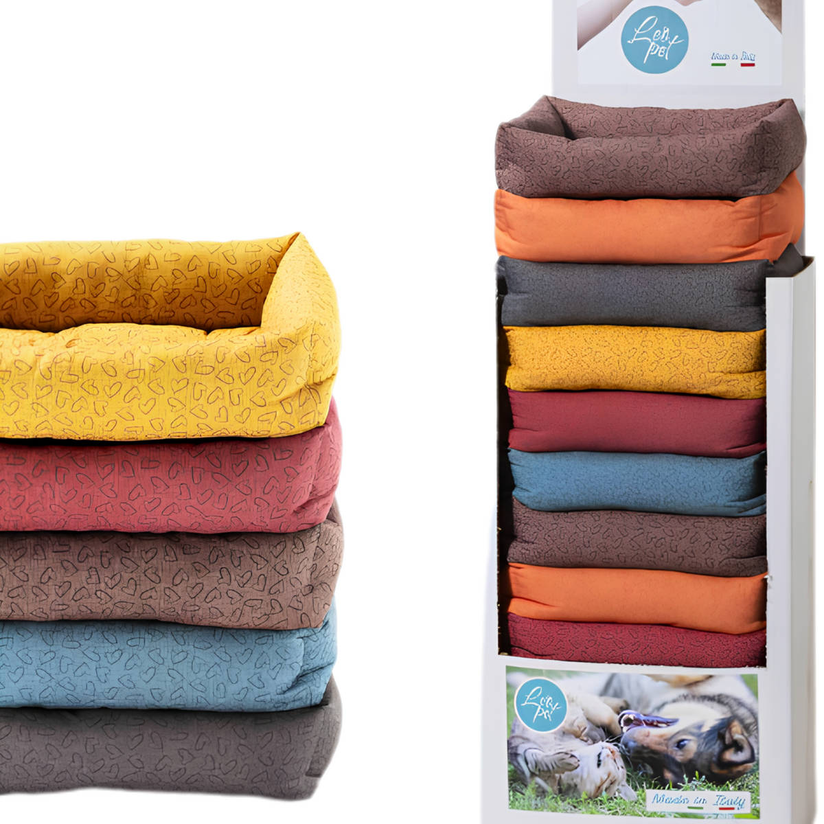 Leopet Cuccetta Elba Cuori per Cani e Gatti 56 × 43 cm