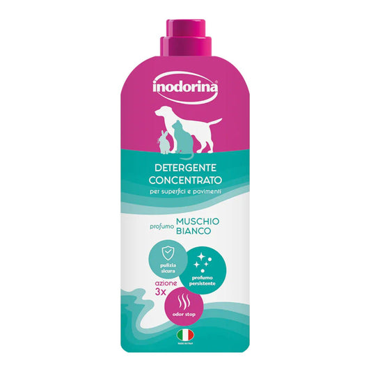 Detergente Concentrato Inodorina per Superfici e Pavimenti Muschio Bianco 1 Lt