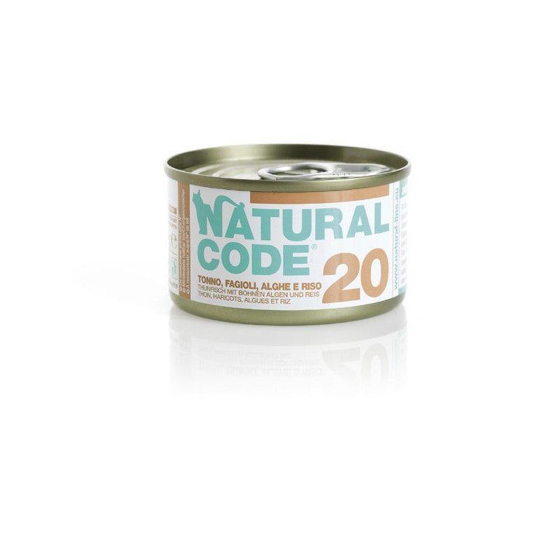 Natural Code gatto 20 Tonno Fagioli e Alghe 85 gr