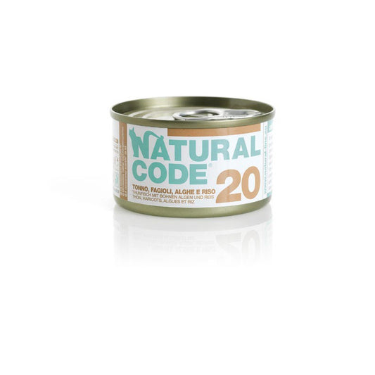 Natural Code gatto 20 Tonno Fagioli e Alghe 85 gr