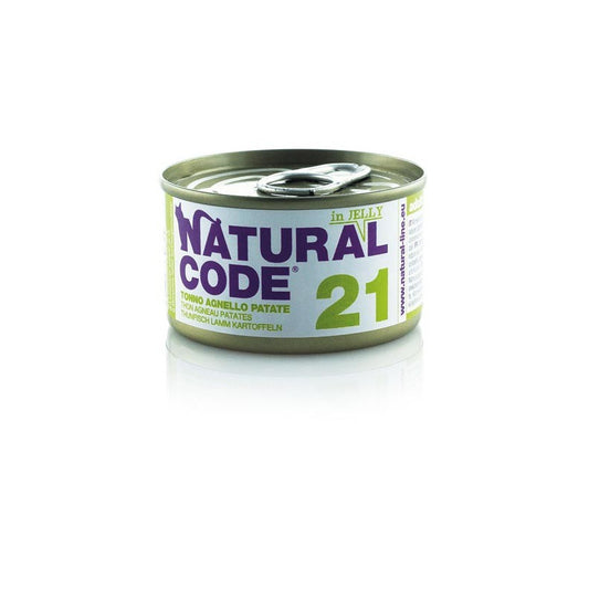 Natural Code gatto 21 Tonno Agnello e Patate Jelly 85 gr