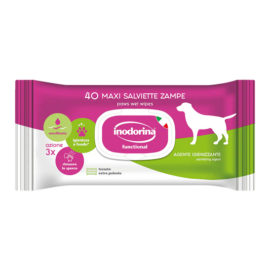 Salviette Detergenti Functional Igiene Profonda Zampe - 40 Pz