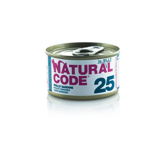 Natural Code gatto 25 Pollo e Sardine Jelly 85 gr