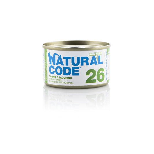 Natural Code gatto 26 Tonno e Tacchino Jelly 85 gr