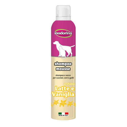 Inodorina Shampoo Mousse Per Animali Latte e Vaniglia 300 ml