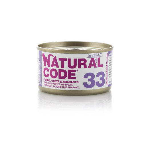 Natural Code gatto 33 Tonno Orata e Mela Jelly 85 gr