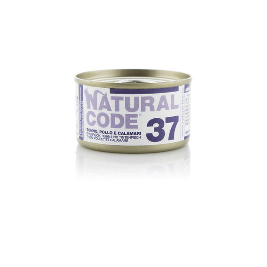Natural Code gatto 37 Tonno Pollo e Calamari Jelly 85 gr
