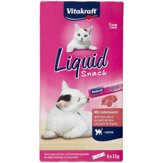 Vitakraft Cat Liquid Snack Salsa di Fegato 6 x 15 g