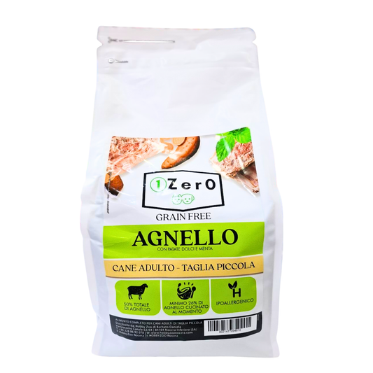 1Zer0 Grain Free Adult Small Agnello Con Patate Dolci 2 Kg