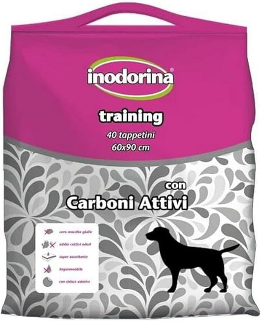 Tappetini Igienici Carboni Attivi per Cani Inodorina 60x90 40 Pz