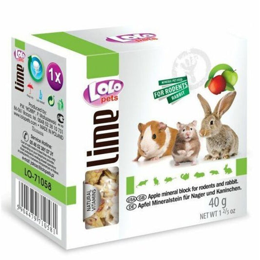 Lolo Pets Pietra Minerale alla Mela per Roditori 40 g