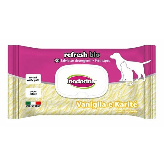 Salviette Detergenti Refresh Bio Vaniglia e Karitè - 30 Pz