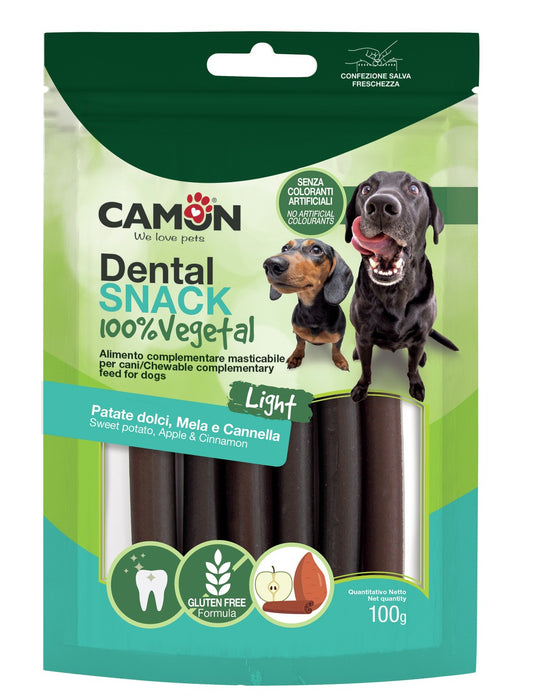 Dental snack cannoli di patata dolce ai gusti mela e cannella Camon 80 gr