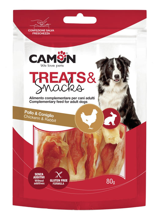 Orecchie di Coniglio con Pollo Snack Camon 80 gr