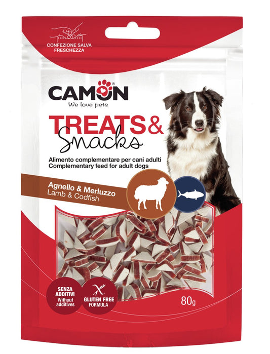 Triangolini di agnello e merluzzo Snack Camon 80 gr