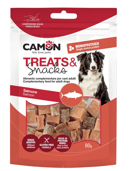 Cubetti di salmone con pelle Snack Camon 80 gr
