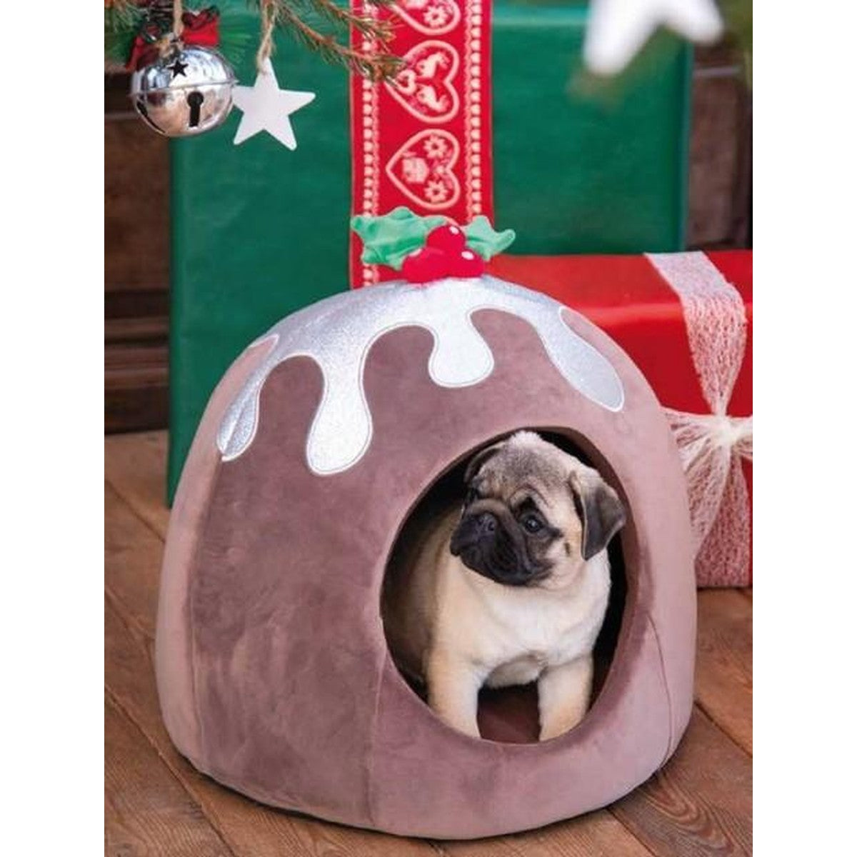 Croci Xmas Pudding – Cuccia Natalizia per Cani e Gatti 38 × 38 × 35 cm