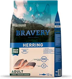 Bravery Dog Adult Medium/Large Herring 12 kg