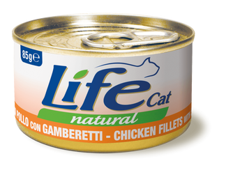 Life Natural gatto Filetti di Pollo con Gamberetti 85 gr