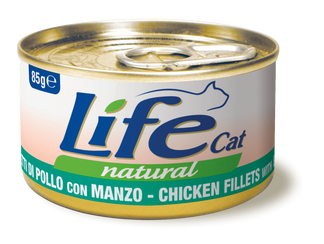 Life Natural gatto Filetti di Pollo Manzo con 85 gr