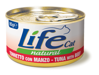 Life Natural gatto Tonnetto con Manzo 85 gr