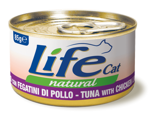 Life Natural gatto Tonno con Fegatini di Pollo 85 gr