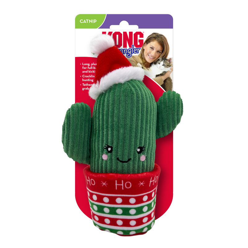 KONG Holiday Wrangler Cactus – Gioco di Natale per Gatti con Catnip