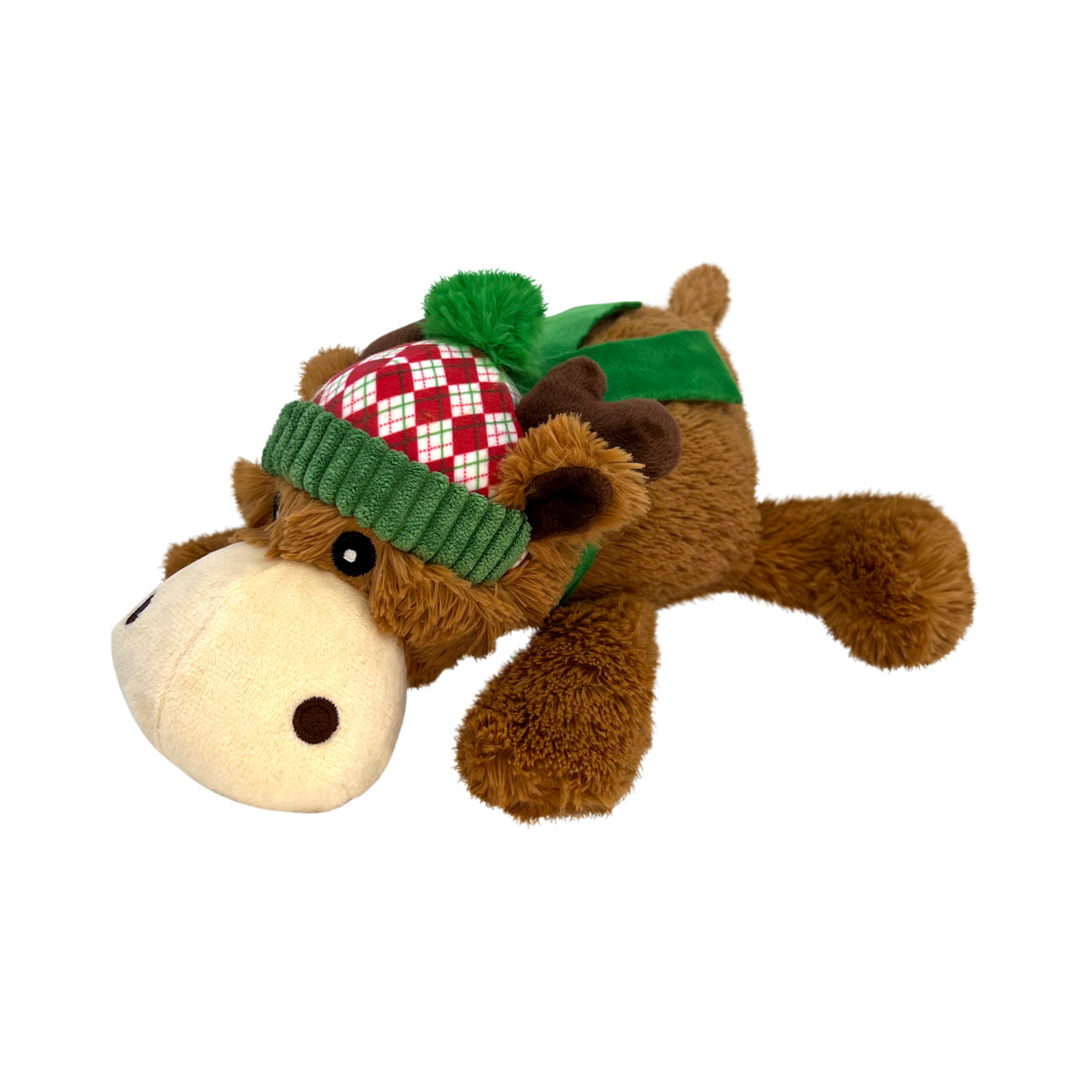 KONG Holiday Cozie Reindeer – Renna di Natale in Peluche per Cani M