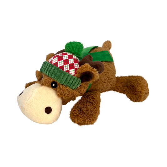 KONG Holiday Cozie Reindeer – Renna di Natale in Peluche per Cani M