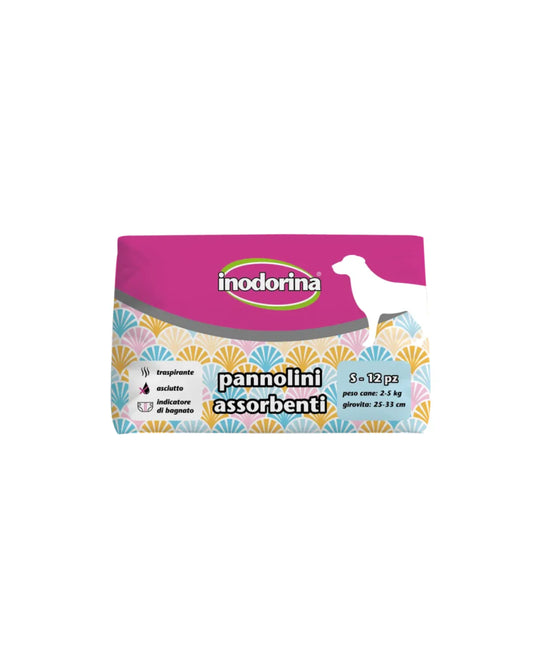 Pannolini Assorbenti Cani Inodorina - S 12 Pezzi