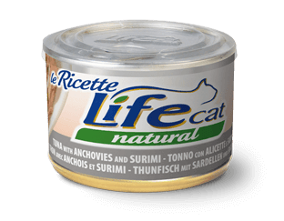 Life gatto Le Ricette Tonnetto con Alicette e Surimi 150 gr
