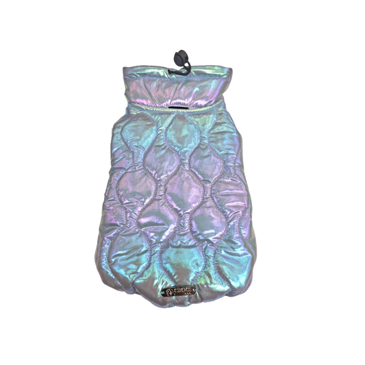 Giubotto Imbottito Pearly Blu per Cani Croci Tg 25