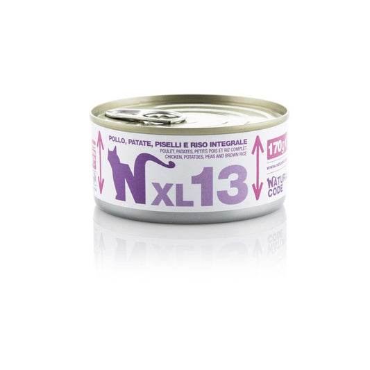Natural Code gatto XL13 Pollo Patate Piselli e Riso Integrale 170 gr