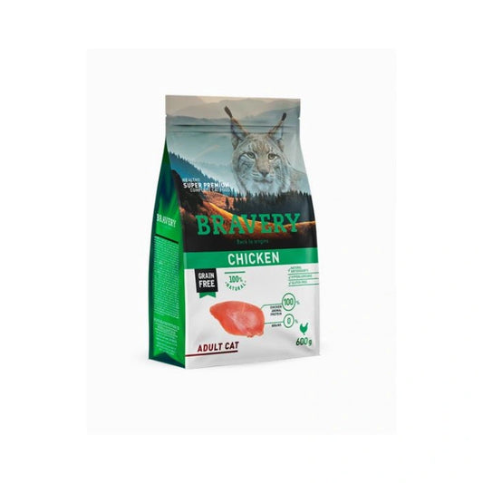 Bravery Gatto Adult Pollo 600 Gr