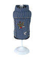 Giubbotto Imbottito Jeans Royal Crown per Cani Croci Tg 25