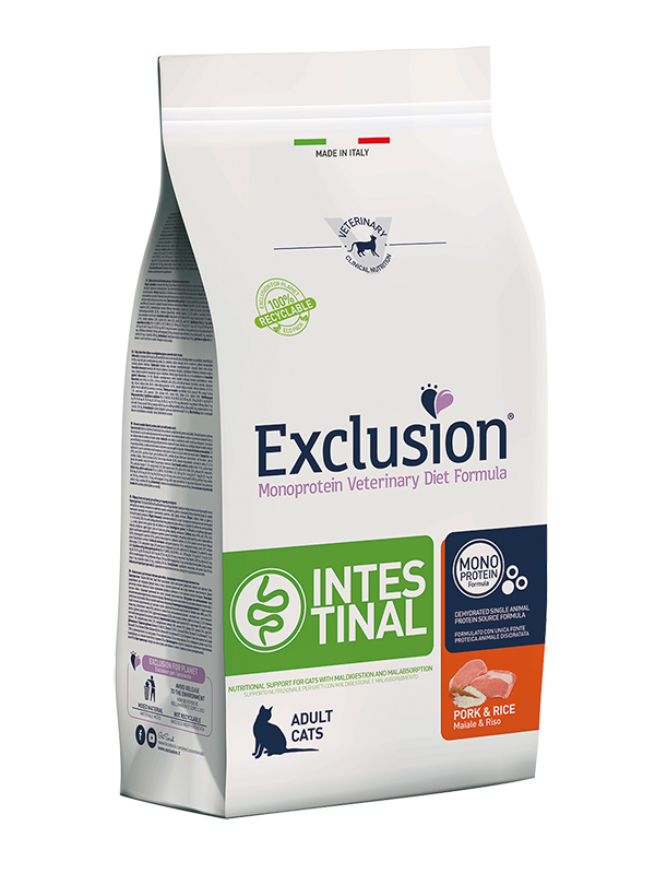 Exclusion Intestinal Gatto Maiale e Riso 1,5 Kg